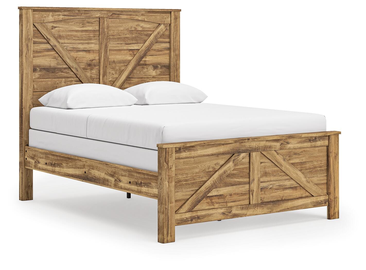 Maystonna Queen Crossbuck Panel Bed, Dresser, Mirror and Nightstand Signature Design by Ashley® Bedroom