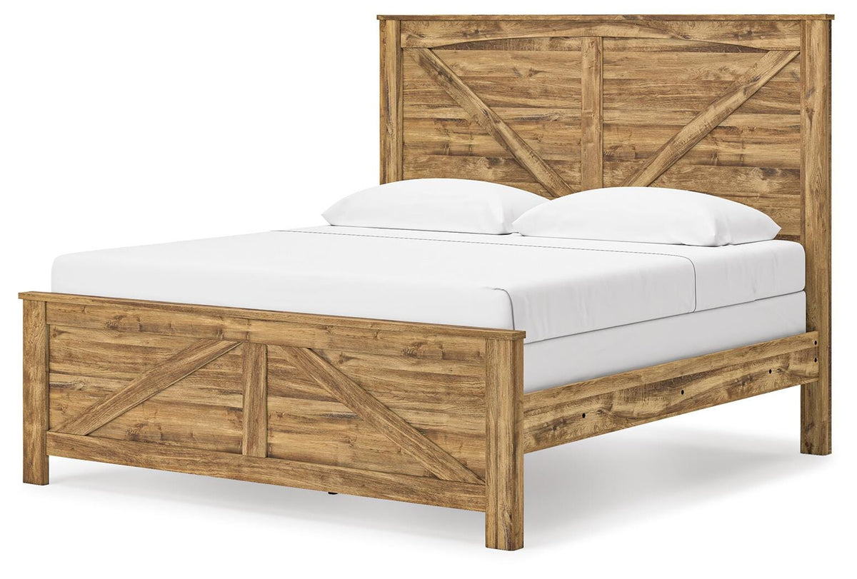 Maystonna King Crossbuck Bed, Dresser, Mirror and Nightstand Signature Design by Ashley® Bedroom