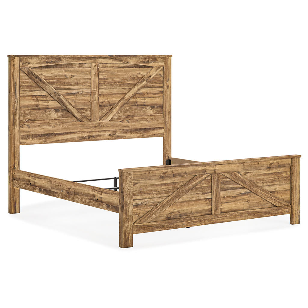 Maystonna King Crossbuck Panel Bed Signature Design by Ashley® Bedroom