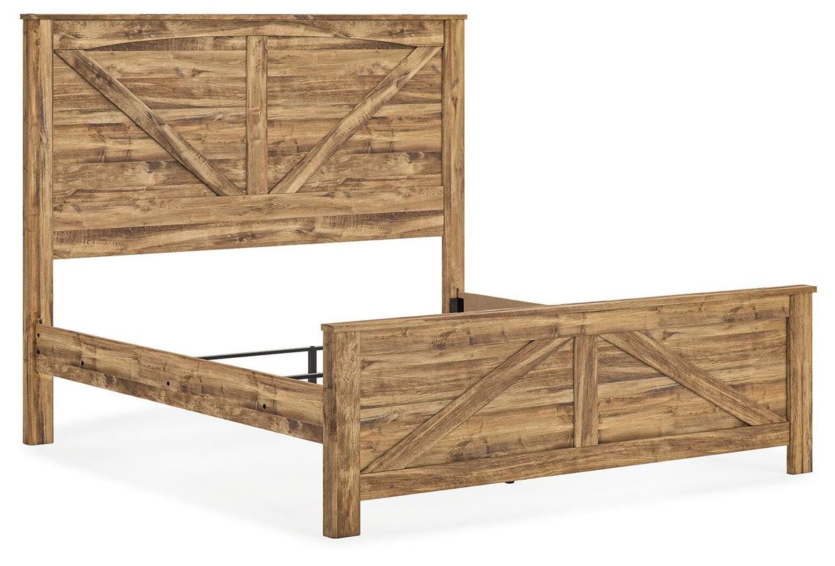 Maystonna King Crossbuck Bed, Dresser, Mirror and Nightstand Signature Design by Ashley® Bedroom