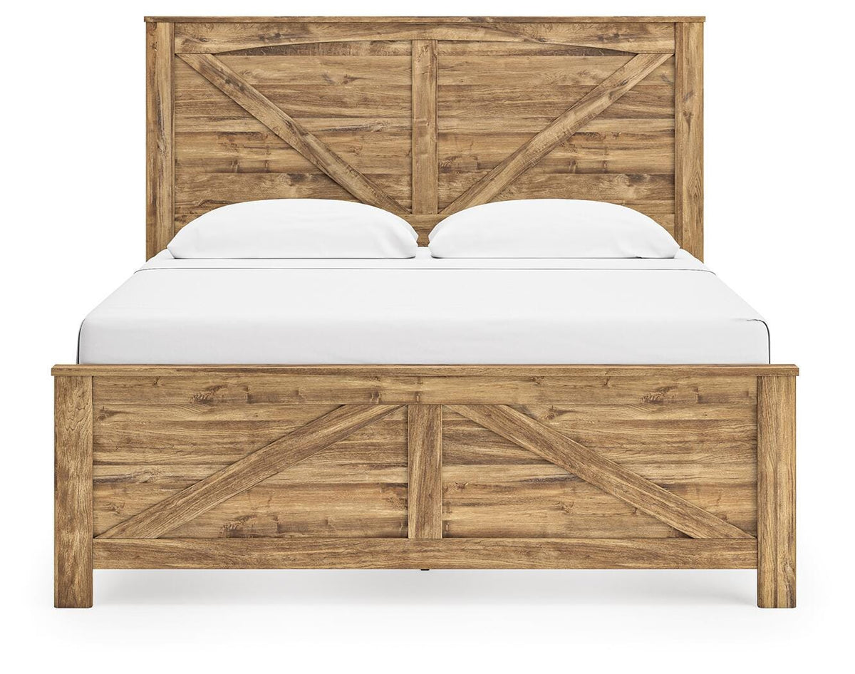 Maystonna King Crossbuck Bed, Dresser, Mirror and Nightstand Signature Design by Ashley® Bedroom