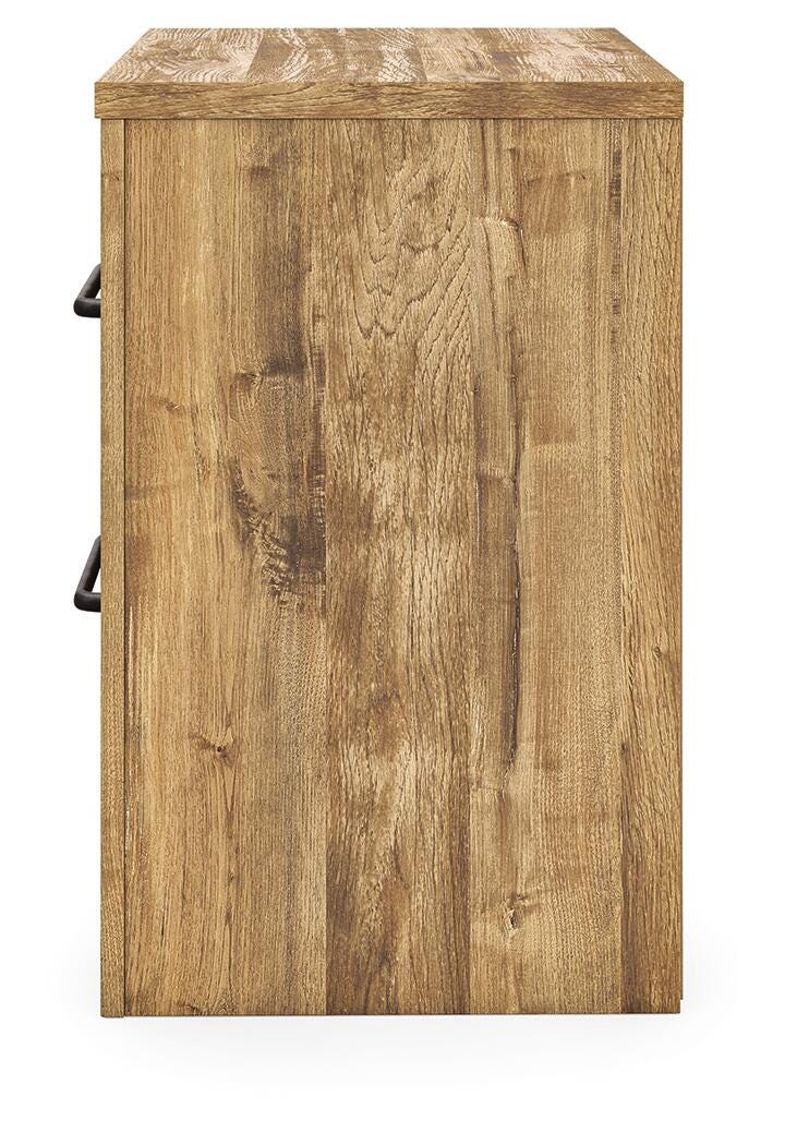 Maystonna Queen Crossbuck Panel Bed, Dresser, Mirror and Nightstand Signature Design by Ashley® Bedroom
