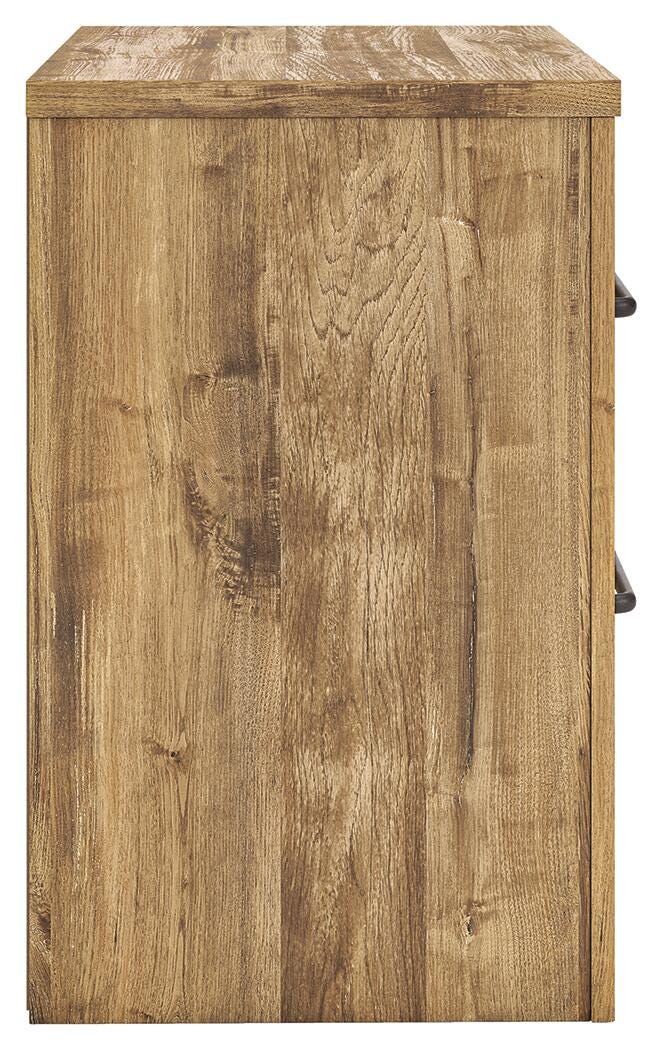 Maystonna Queen Crossbuck Panel Bed, Dresser, Mirror and Nightstand Signature Design by Ashley® Bedroom