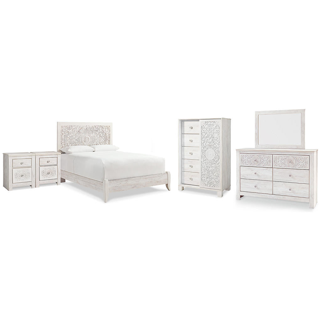 Paxberry Queen Panel Bed, Dresser, Mirror, Chest and 2 Nightstands Signature Design by Ashley® Uncategorized