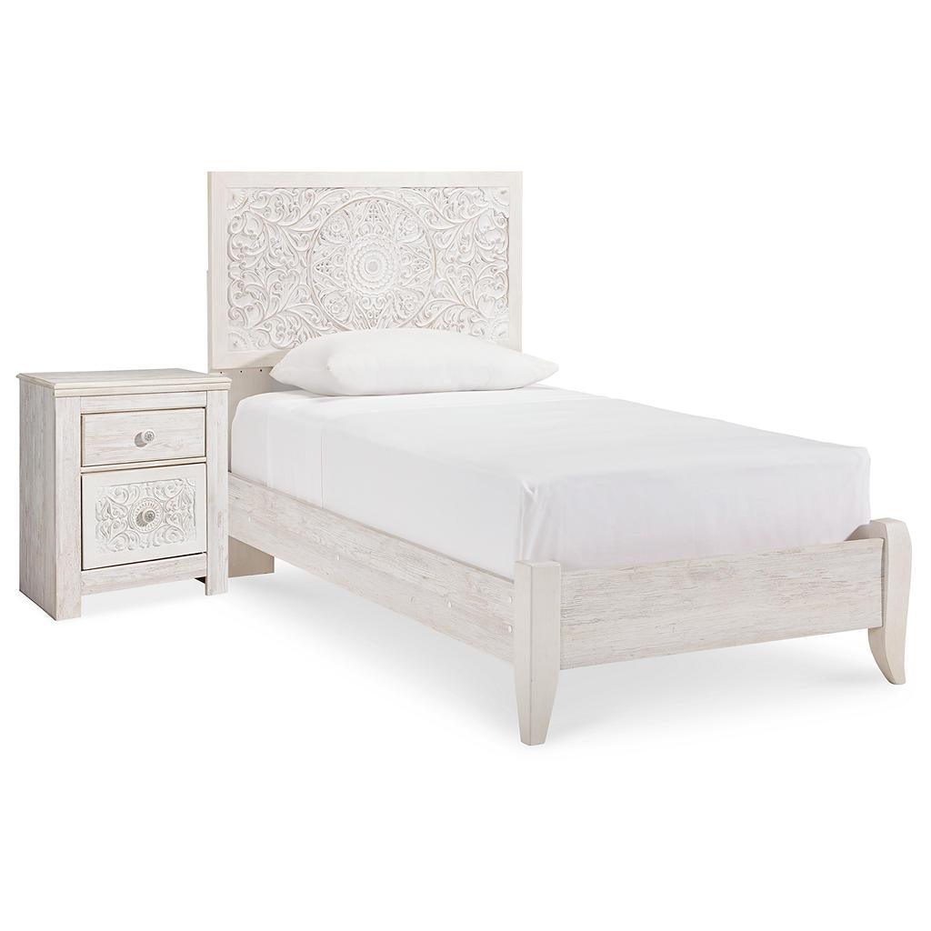 Paxberry Twin Panel Bed, Nightstand Signature Design by Ashley® Uncategorized