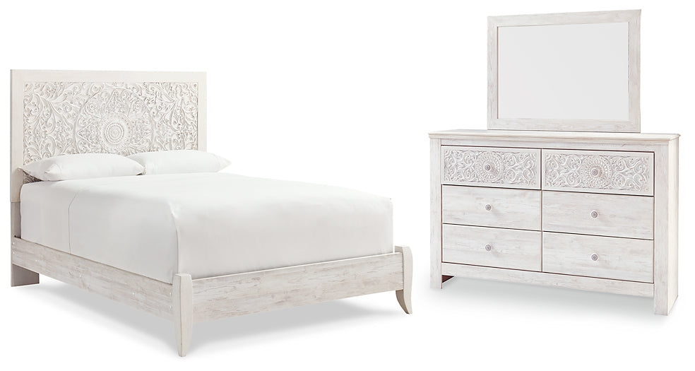 Paxberry Queen Panel Bed, Dresser and Mirror