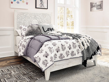 Paxberry Full Panel Bed — Worn-Through Whitewash Signature Design by Ashley® Beds