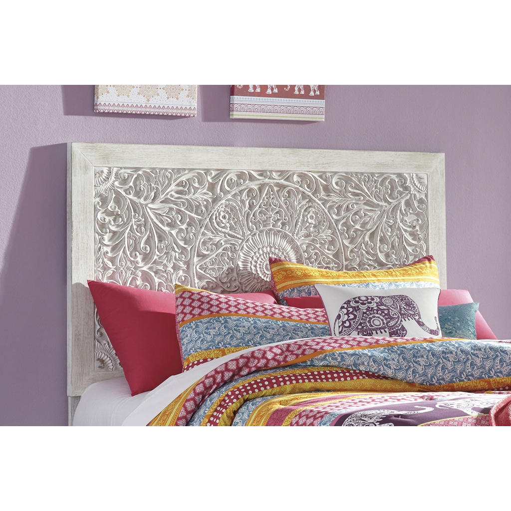 Paxberry Full Panel Headboard — Whitewash Signature Design by Ashley® Headboards