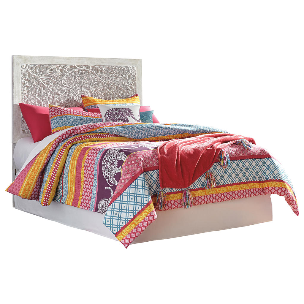 Paxberry Full Panel Headboard — Whitewash Signature Design by Ashley® Headboards