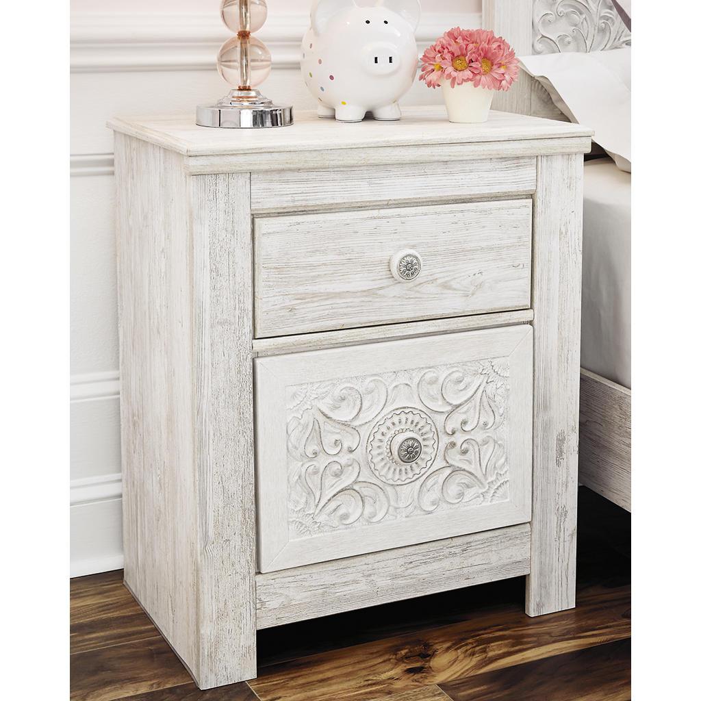 Paxberry Twin Panel Bed, Nightstand Signature Design by Ashley® Uncategorized