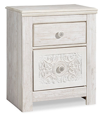 Paxberry Nightstand — 2 Drawers with USB Charging Signature Design by Ashley® Bedroom
