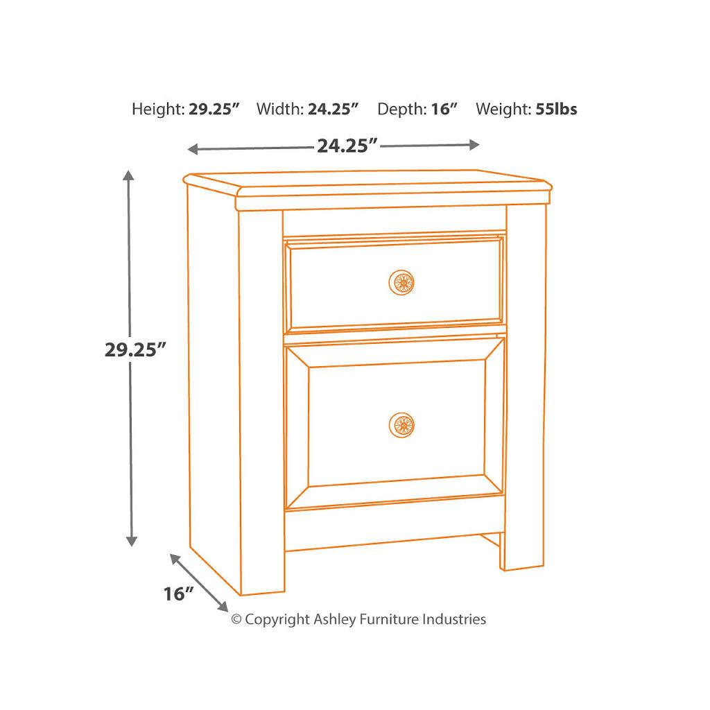 Paxberry Twin Panel Bed, Nightstand Signature Design by Ashley® Uncategorized