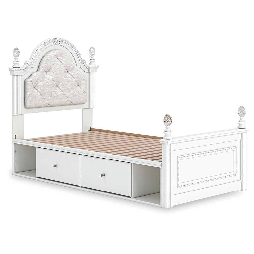 Kozlani Twin Upholstered Panel Storage Bed Signature Design by Ashley® Beds