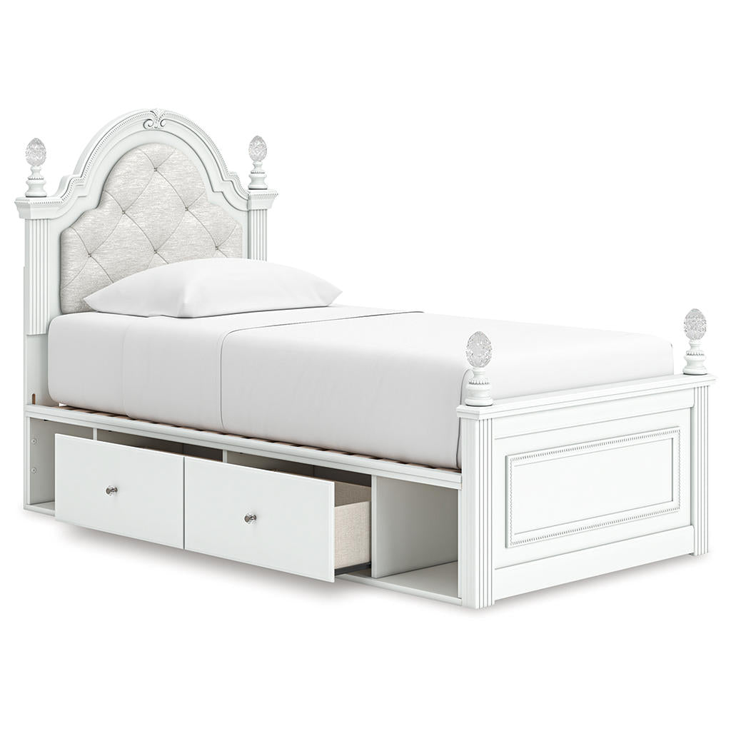 Kozlani Twin Upholstered Panel Storage Bed Signature Design by Ashley® Beds