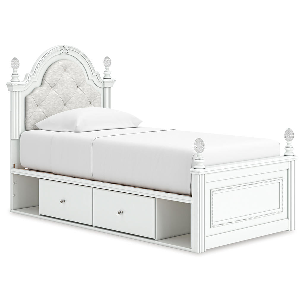 Kozlani Twin Upholstered Panel Storage Bed Signature Design by Ashley® Beds