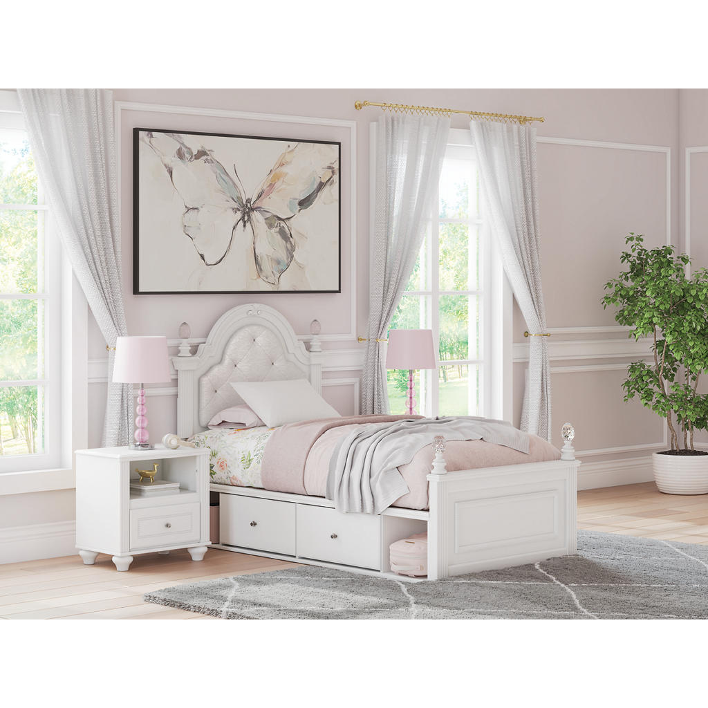 Kozlani Twin Upholstered Panel Storage Bed Signature Design by Ashley® Beds