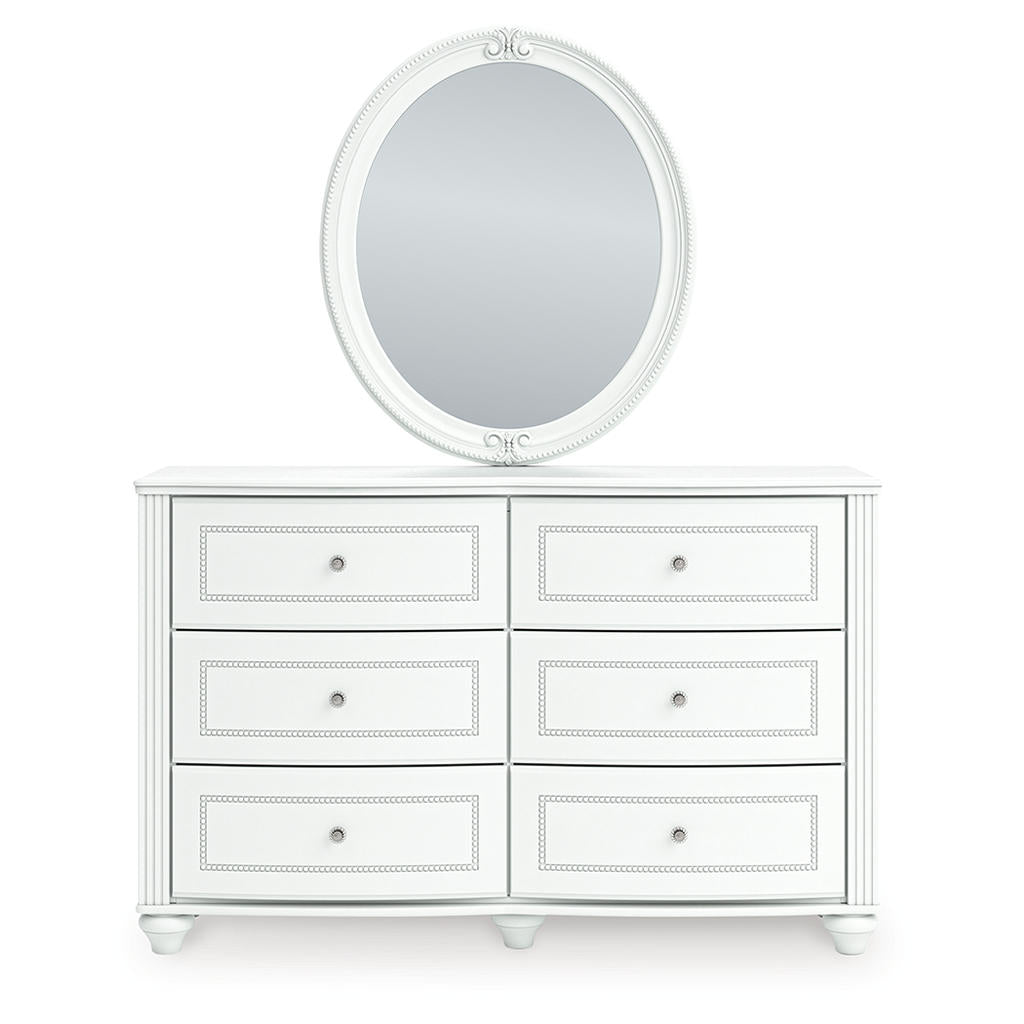 Kozlani Full Upholstered Panel Bed, Dresser and Mirror Ashley® Bedroom