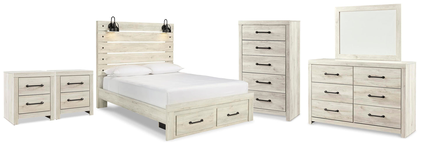 Cambeck Queen Storage Bed 7-Piece Set — Chest, 2 Nightstands
