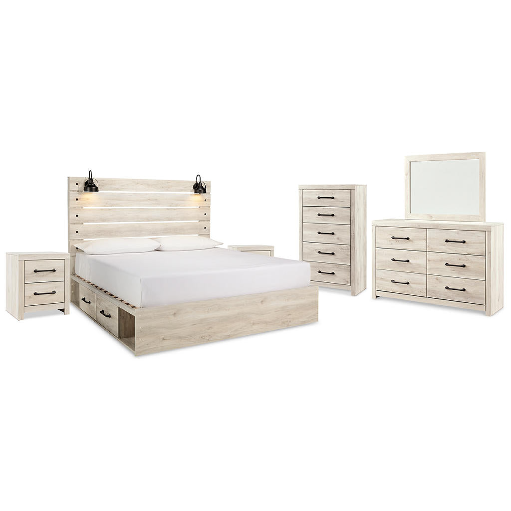 Cambeck King Panel Bed with Storage, Dresser, Mirror, Chest and 2 Nightstands Signature Design by Ashley® Uncategorized