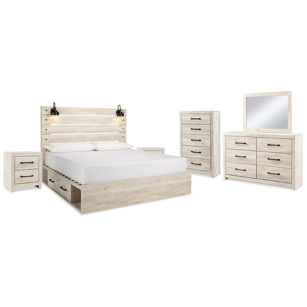 Cambeck King Panel Bed with Storage, Dresser, Mirror, Chest and 2 Nightstands Signature Design by Ashley® Uncategorized