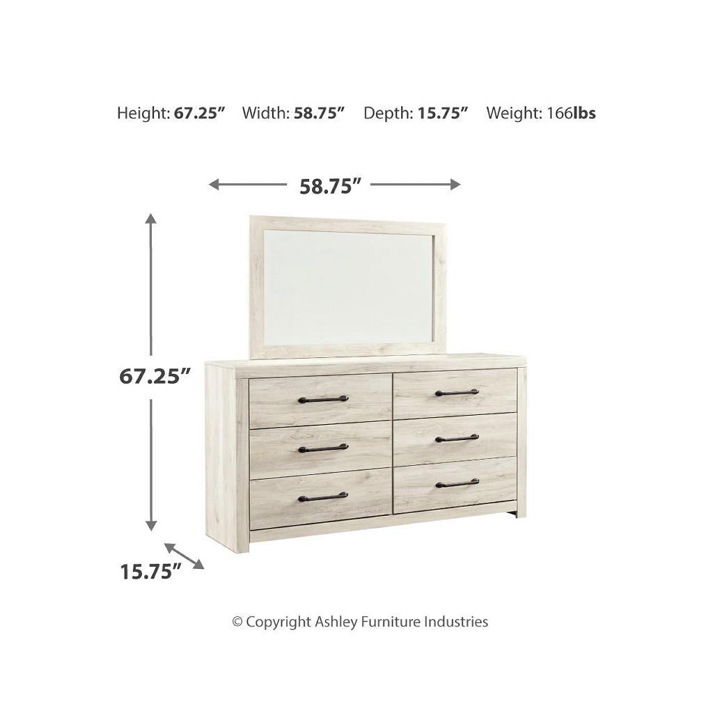 Cambeck Dresser and Mirror Set (B1) — Whitewash Signature Design by Ashley® Bedroom