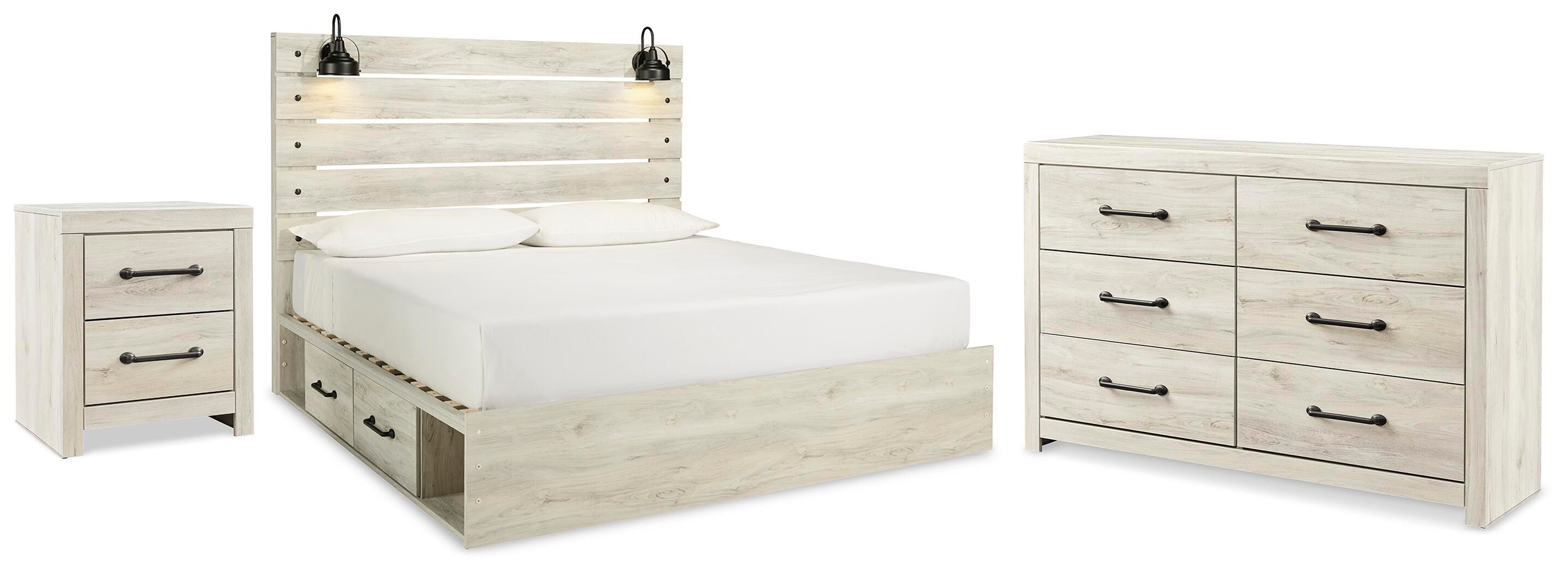 Cambeck King Storage Bed, Dresser and Nightstand — Underbed Drawers Signature Design by Ashley® Bedroom