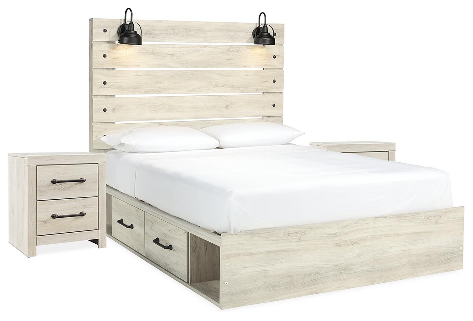 Cambeck Queen Storage Bed and 2 Nightstands — Side-Rail Drawers Signature Design by Ashley® Bedroom