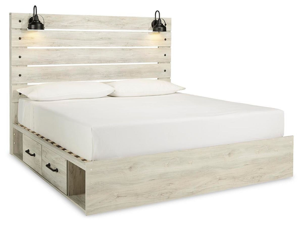 Cambeck King Panel Bed with Storage, Dresser, Chest and 2 Nightstands