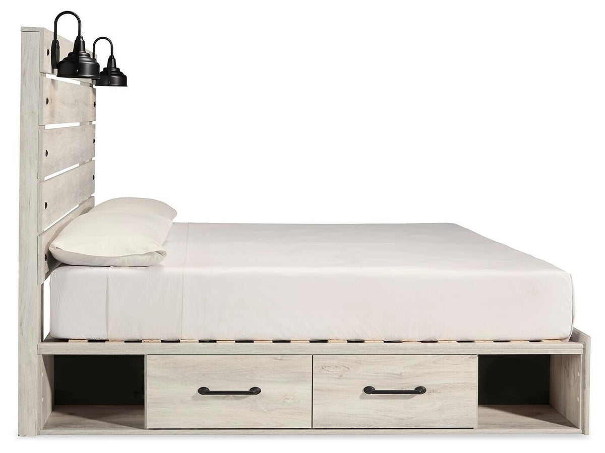 Cambeck King Panel Bed with Storage, Dresser, Chest and 2 Nightstands