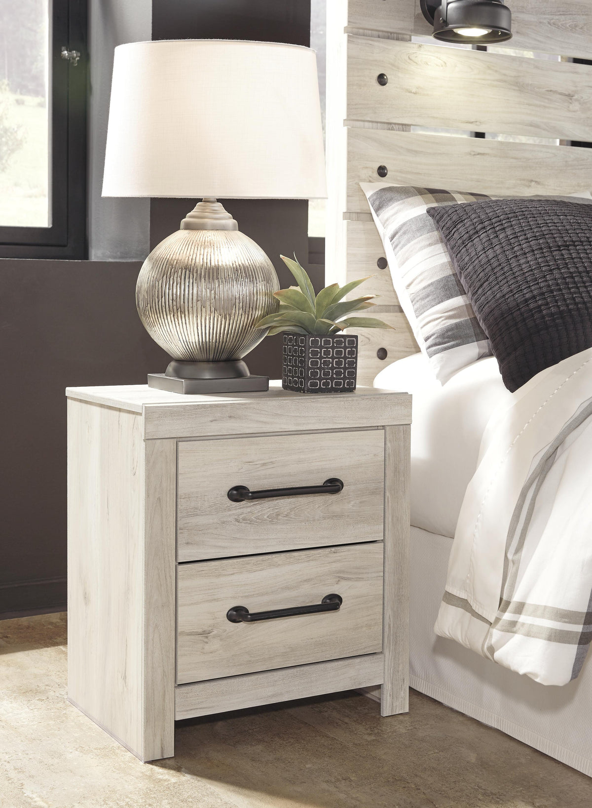 Cambeck Full Panel Storage Bed, 2 Chests and 1 Nightstand