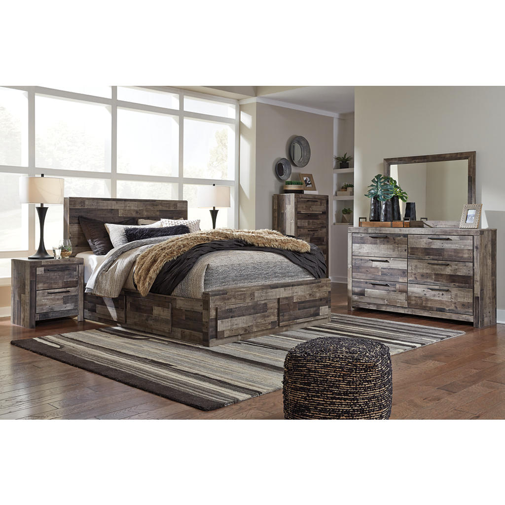 Derekson Full Panel Bed with 6 Storage Drawers Benchcraft® Storage