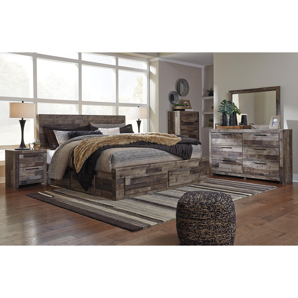 Derekson King Panel Bed with 6 Storage Drawers Benchcraft® Bedroom