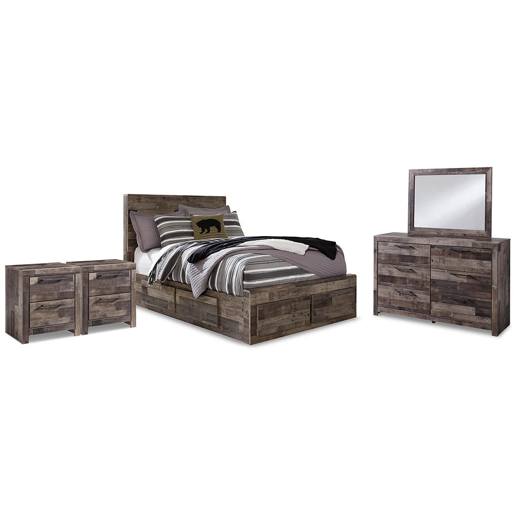 Derekson Full Panel Storage Bed, Dresser, Mirror and 2 Nightstands Signature Design by Ashley® Uncategorized