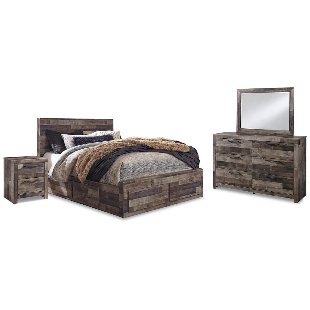 Derekson Queen Panel Storage Bed, Dresser, Mirror and 2 Nightstands Signature Design by Ashley® Uncategorized