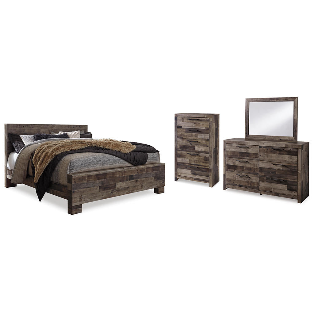 Derekson King Panel Bed, Dresser, Mirror and Chest Benchcraft® Uncategorized