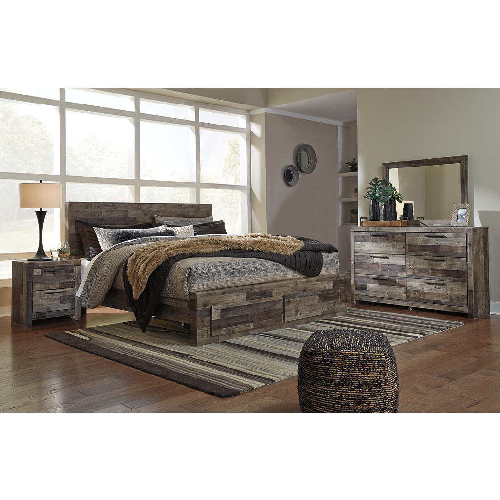 Derekson King Panel Storage Bed, Dresser and Nightstand Signature Design by Ashley® Uncategorized