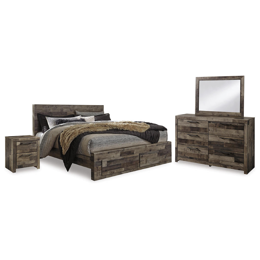 Derekson King Panel Storage Bed, Dresser, Mirror, Chest and 2 Nightstands Signature Design by Ashley® Uncategorized
