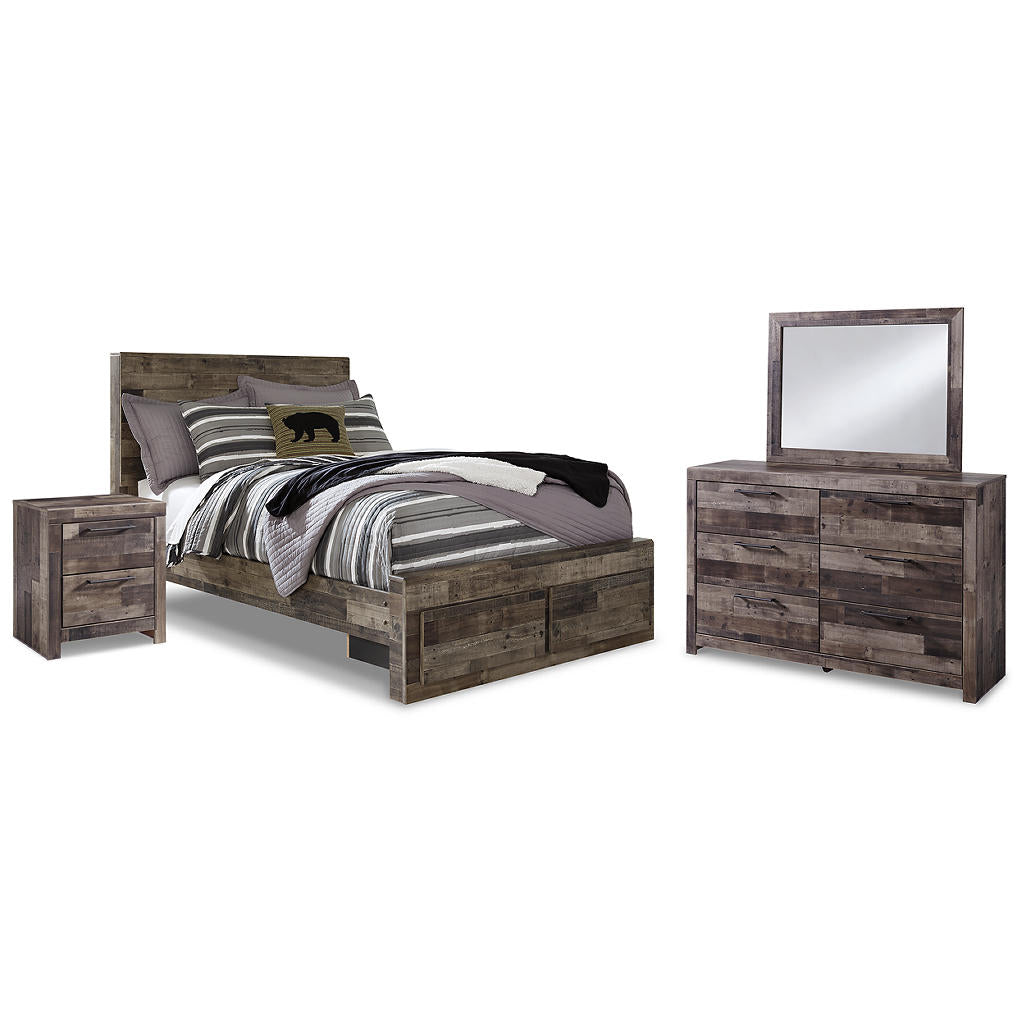 Derekson Full Panel Storage Bed, Dresser, Mirror and Nightstand Signature Design by Ashley® Uncategorized