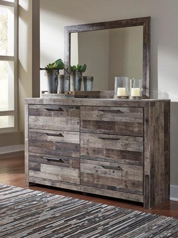 Derekson Dresser and Mirror — Butcher Block Benchcraft® Bedroom