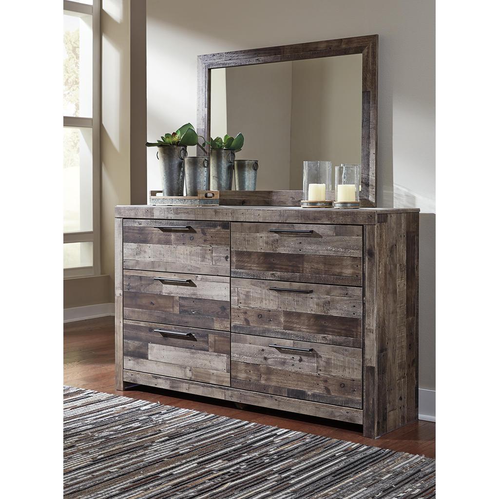 Derekson Dresser and Mirror — Butcher Block Benchcraft® Bedroom