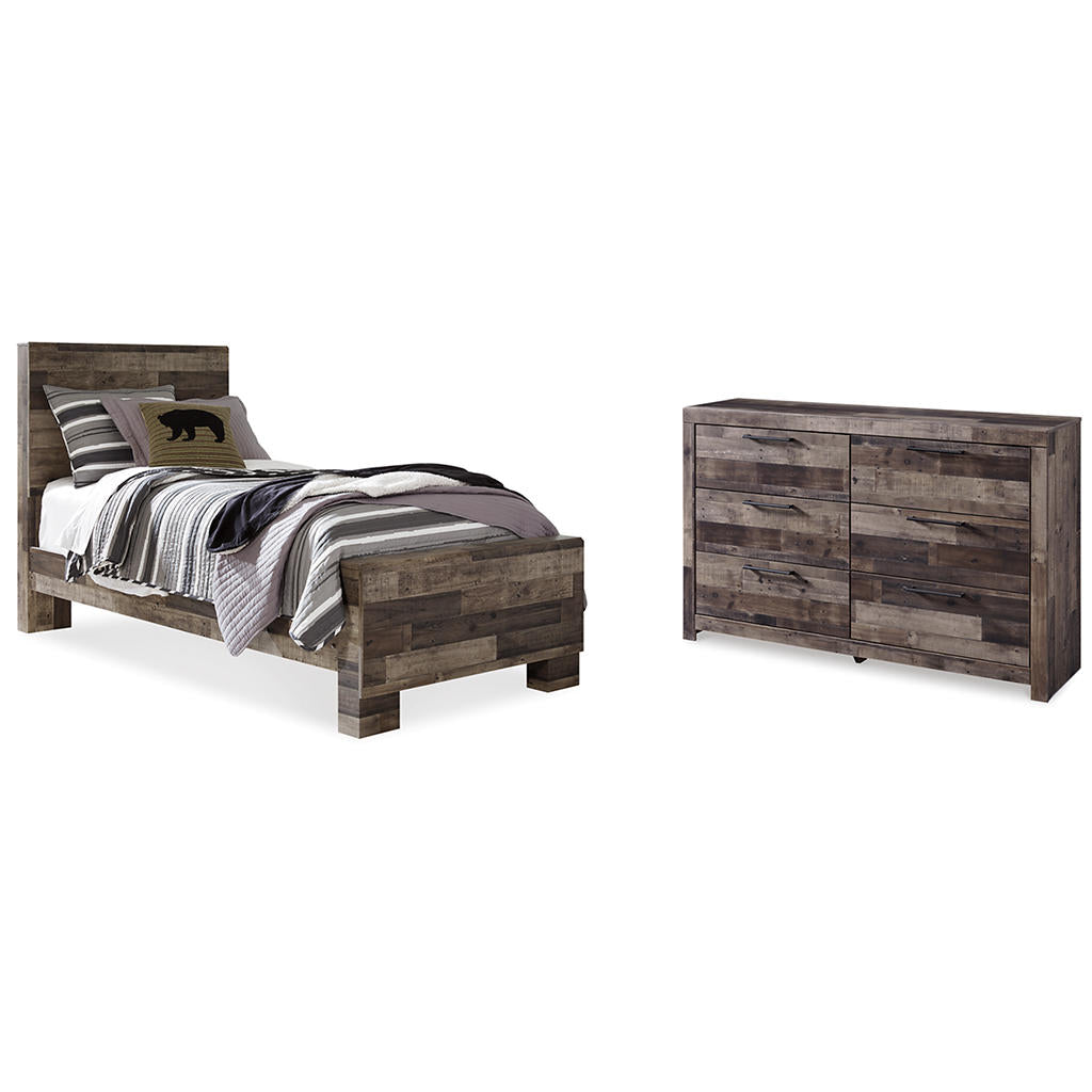 Derekson Twin Panel Bed and Dresser Benchcraft® Uncategorized