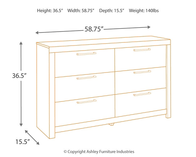 Derekson Twin Panel Bed and Dresser