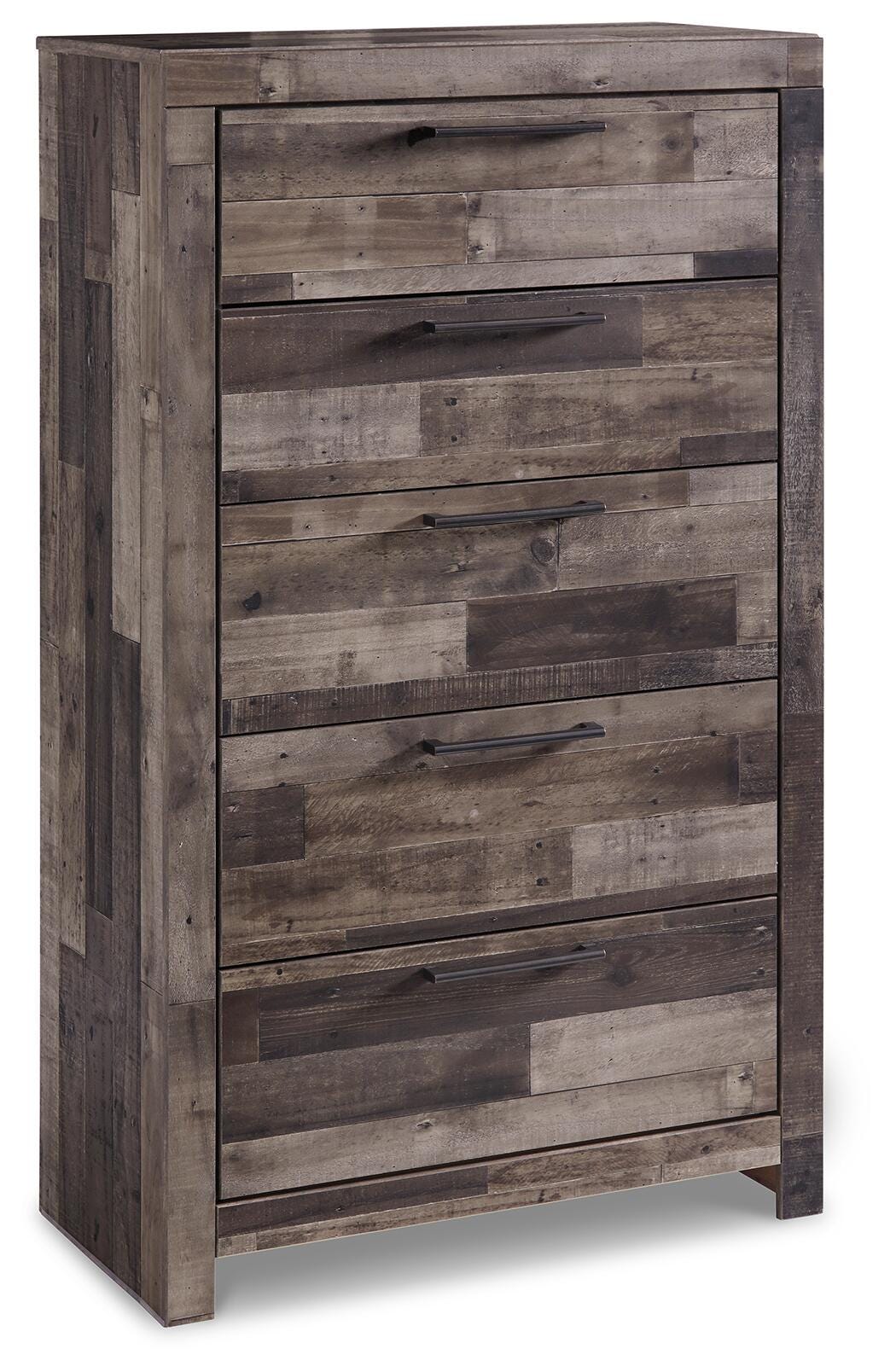 Derekson King Storage Bed 7-Piece Set — Chest, 2 Nightstands