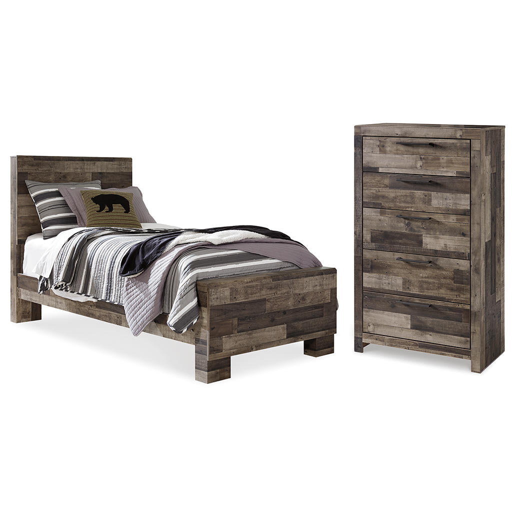 Derekson Twin Panel Bed and Chest Benchcraft® Uncategorized