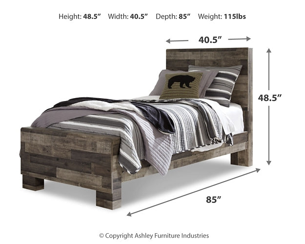 Derekson Twin Panel Bed and Dresser