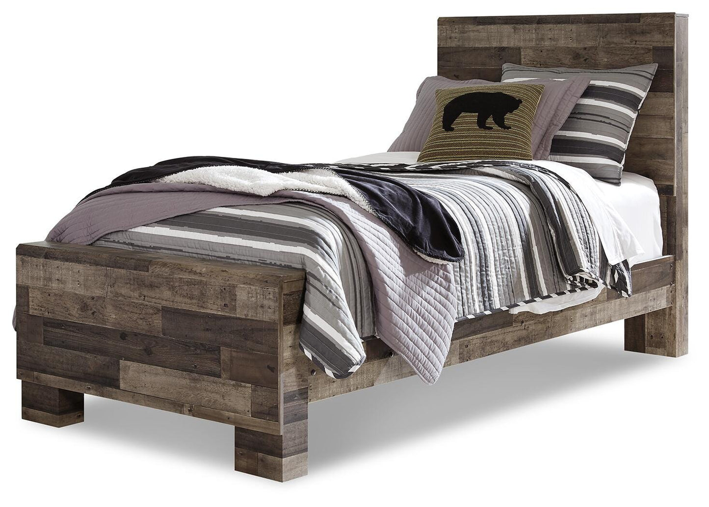 Derekson Twin Panel Bed, Dresser and Mirror — 3-Piece Set Benchcraft® Bedroom
