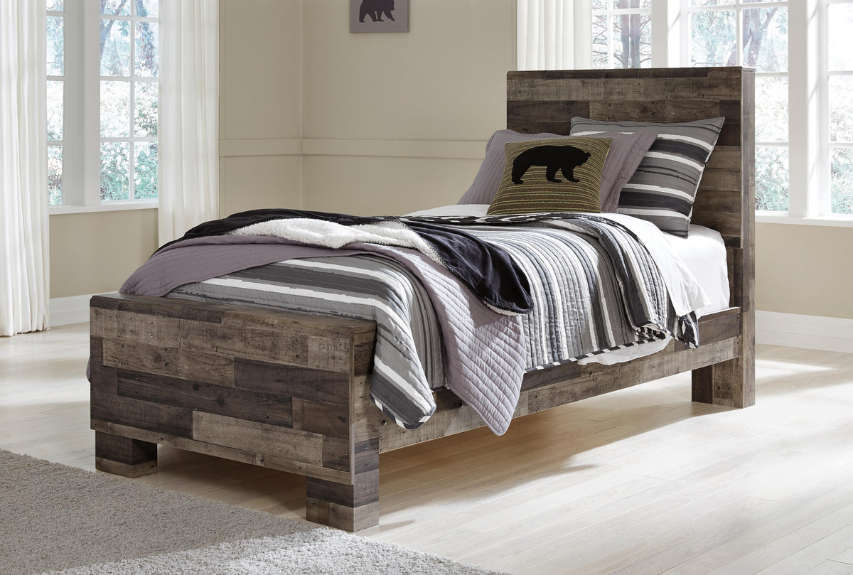 Derekson Twin Panel Bed, Dresser and Mirror — 3-Piece Set Benchcraft® Bedroom