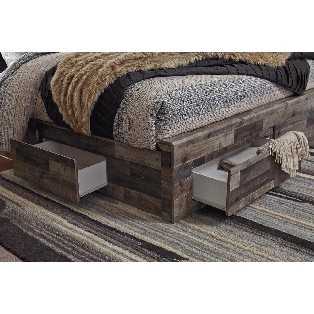Derekson King Storage Bed, Dresser and Mirror — Gray Signature Design by Ashley® Uncategorized