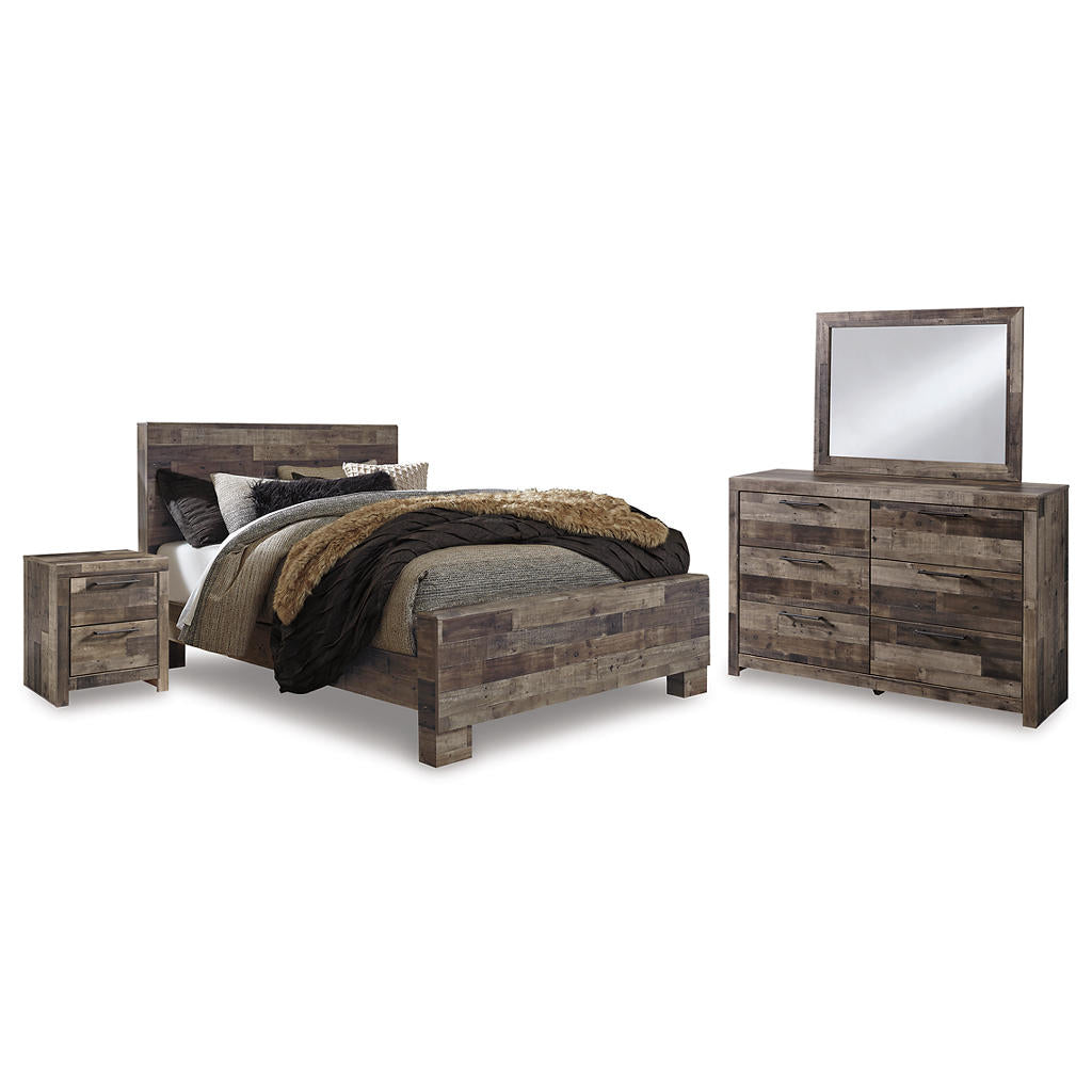 Derekson Queen Bed with Mirrored Dresser and Nightstand Benchcraft® Uncategorized