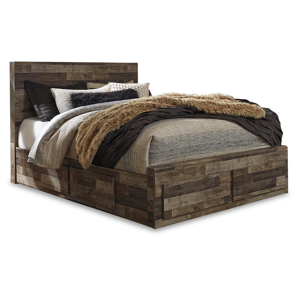 Derekson Queen Panel Storage Bed, Dresser, Mirror and 2 Nightstands Signature Design by Ashley® Uncategorized
